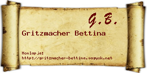 Gritzmacher Bettina névjegykártya